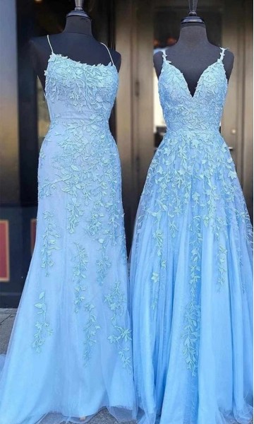 Light blue clearance fitted prom dress